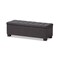 Baxton Studio Roanoke Grey Upholstered Grid-Tufting Storage Ottoman Bench 128-7047 - alternate 1